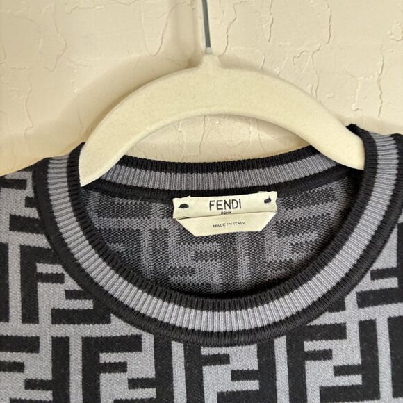 Fendi Logo Pattern Knit Sweater - Picture 7 of 7
